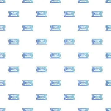 Promo code discount coupon seamless pattern background イラスト素材