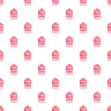 Promo code discount voucher coupon pattern background Stock-Illustration