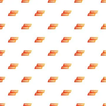 Promo code discount voucher marketing advertising pattern background Stock Illustration