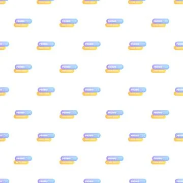 Promo code discount voucher offer seamless pattern Illustrazione stock