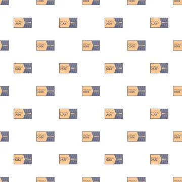 Promo code discount voucher pattern for online shopping Stockillustratie