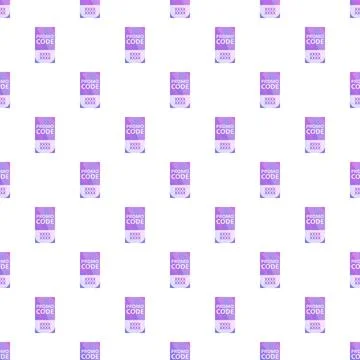 Promo code discount voucher pattern for online shopping sales Stock Illustration