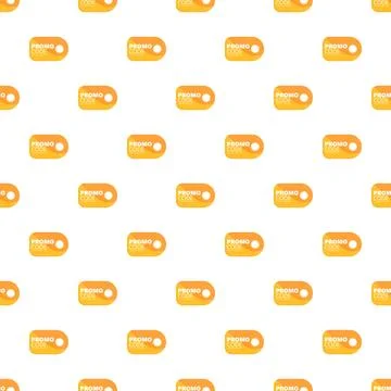 Promo code discount voucher shopping seamless pattern イラスト素材