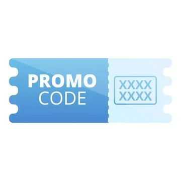 Promo code gift icon cartoon vector. Promotion discount 스톡 일러스트