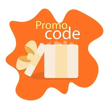 Promo code gift for web marketing. Vector illustration. 스톡 일러스트