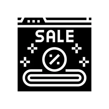Promo code glyph icon vector illustration Stock-Illustration