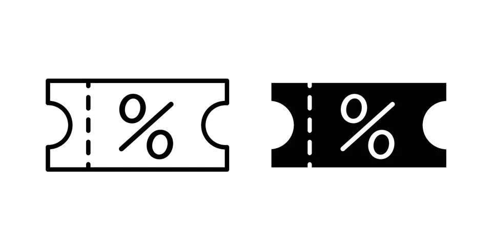 Promo code icon bundle for website design projects Illustrazione stock