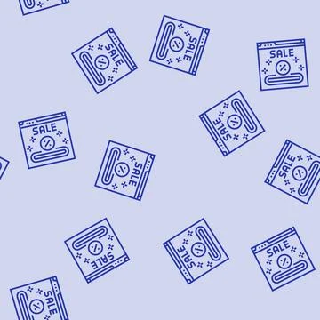 Promo code line seamless pattern Illustrazione stock