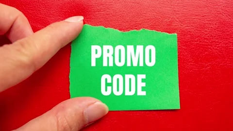 Promo Code message written on ripped torn paper background Stock Footage 319908793