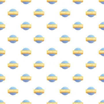 Promo code pattern creating discount and sales background Stock Illustration