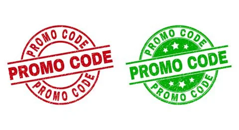 PROMO CODE Round Watermarks Using Corroded Style 스톡 일러스트