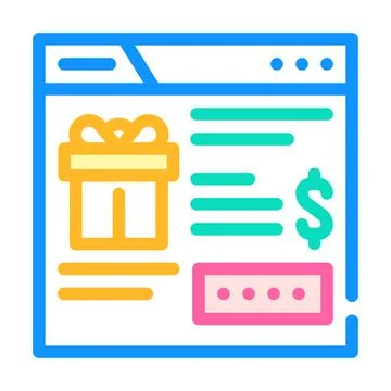 Promo code on site color icon vector illustration Stockillustratie