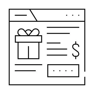 Promo code on site line icon vector illustration Stock Illustration