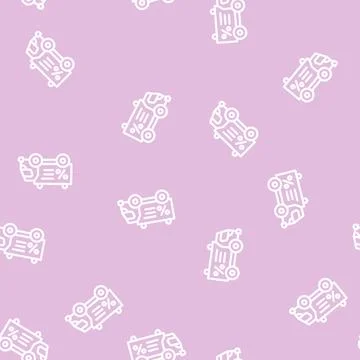 Promo code on site line vector seamless pattern Illustrazione stock