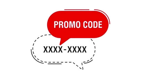 Promo Code Speech Bubble Animation with Discount Code on White Background Stock Footage 342261969