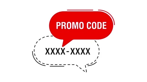 Promo Code Speech Bubble Animation with Discount Code on White Background Stock Footage 342262032