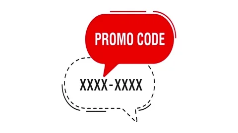 Promo Code Speech Bubble Animation with Discount Code on White Background Stock Footage 342262245