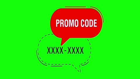 Promo Code Speech Bubble Animation on Green Screen Background Stock Footage 342262246