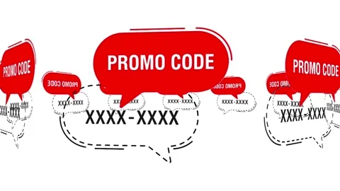 Promo Code Speech Bubble Animation with Discount Code on White Background Stock Footage 342262292