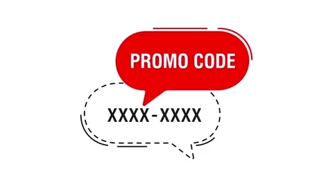 Promo Code Speech Bubble Animation with Discount Code on White Background Stock Footage 342262328