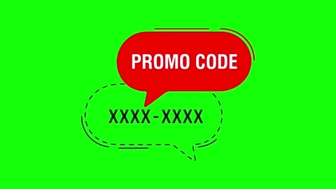 Promo Code Speech Bubble Animation on Green Screen Background Stock Footage 342262329