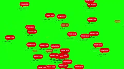 Promo Code Speech Bubble Animation on Green Screen Background Stock Footage 342262354