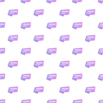 Promo code sticker pattern for marketing promotion Illustrazione stock