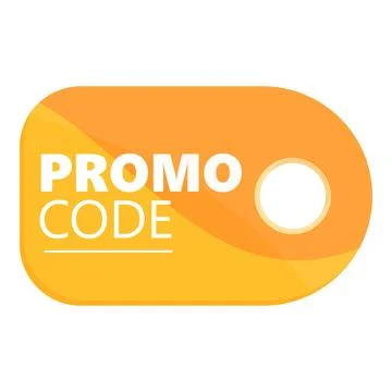 Promo code tag icon cartoon vector. Web legal Illustrazione stock