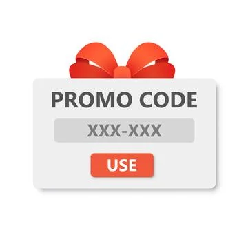Promo code template icon in flat style. Promotion label vector illustration.. Ilustración de archivo