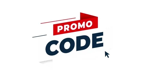 Promo Code Text Animation with Red Banner and Cursor on White Background Stock-Footage 342265931