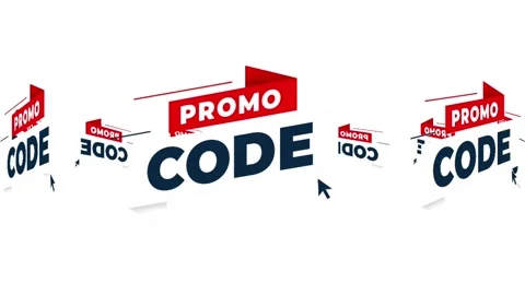 Promo Code Text Animation with Red Banner and Cursor on White Background 動画素材 342266109