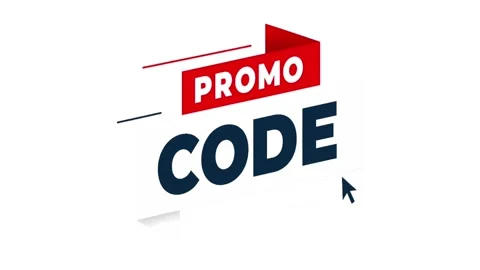 Promo Code Text Animation with Red Banner and Cursor on White Background Stock-Footage 342266110