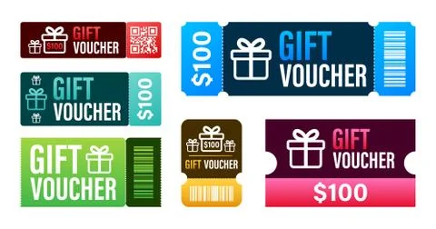 Promo code. Vector Gift Voucher with Coupon Code. Premium eGift Card Backgrou Stock Illustration