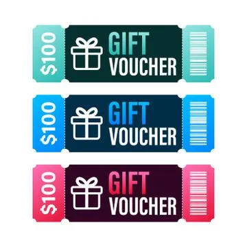 Promo code. Vector Gift Voucher with Coupon Code. Premium eGift Card Backgrou Stock Illustration