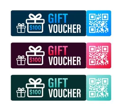 Promo code. Vector Gift Voucher with Coupon Code. Premium eGift Card Backgrou 库存插图