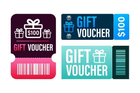 Promo code. Vector Gift Voucher with Coupon Code. Premium eGift Card Backgrou Stock Illustration