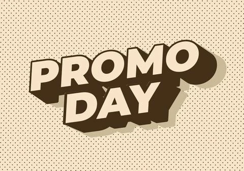 Promo day. Text effect in 3D style with good colors Stock-Illustration