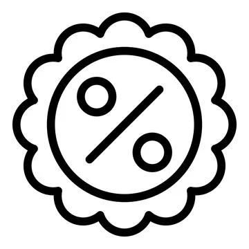 Promo offer icon outline vector. Code promotion 스톡 일러스트