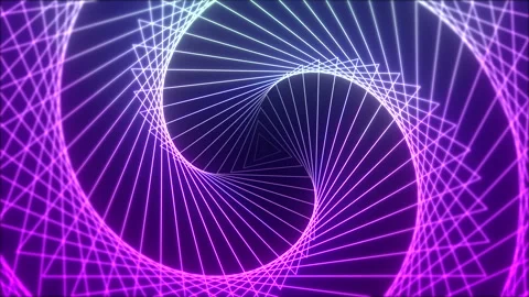 Promo pattern of  neon triangle. Clean rings animation for business. Stock Footage 250161060