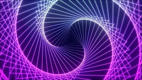 Promo pattern of neon triangle. Clean rings animation for business presentati 스톡 일러스트