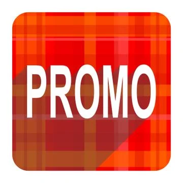 Promo red flat icon isolated. イラスト素材