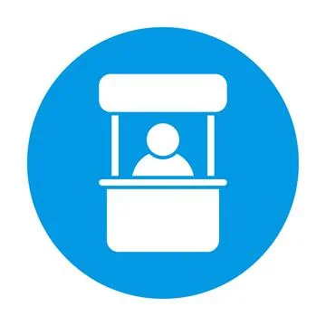 Promo stand icon vector illustration for graphic design, logo, web site, so.. Stock Illustration