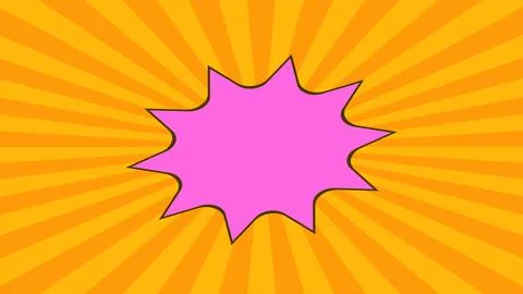 Promo Templete, Yellow comics Background, Comic Bubble in Pop, orange sunsh.. Stock Illustration