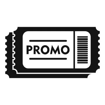 Promo voucher icon simple vector. Promotion tag sale Stock Illustration