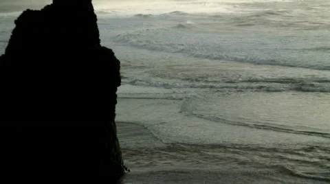 Promontory Stack Dyrholaey nr Vik Iceland Stock Footage 455329