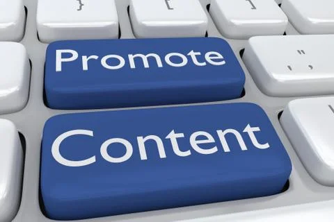 Promote Content concept Stock Illustration