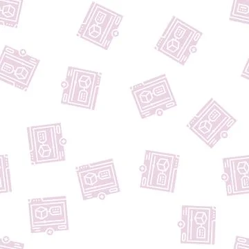 Promote product glyph seamless pattern Stock Illustration