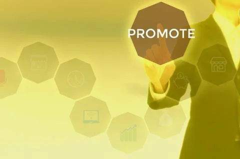 PROMOTE - technology and business concept Stock-Fotos