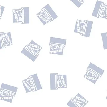 Promote webinar glyph vector seamless pattern Illustrazione stock