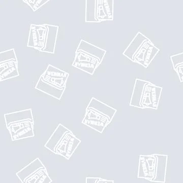 Promote webinar line vector seamless pattern 스톡 일러스트